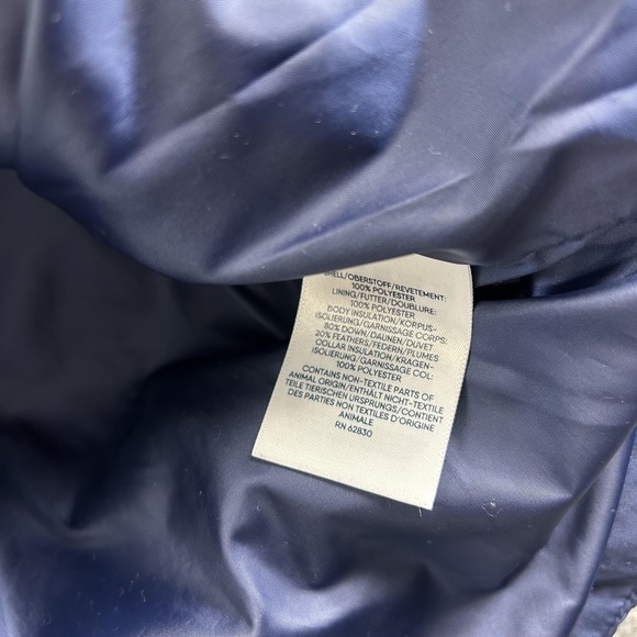 Lands' End Vest Youth Small Blue Quilted Down Puffer Insulated Full Zip Outdoor - Picture 4 of 7